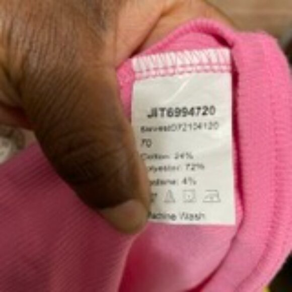 Halter Collared V neck Crop Knit‎ Ribbed Pink Top Size Small Shein - Picture 4 of 4